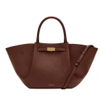 DeMellier The Midi New York in Warm Brown Small Grain Shoulder Bag | Shoulder & Crossbody Bags | Luxury Shoes 