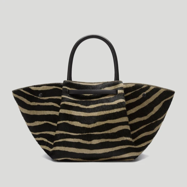 DeMellier The Midi New York in Zebra-Effect Hair Calf Shoulder Bag, view 6 | Shoulder & Crossbody Bags | Luxury Shoes 