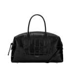 DeMellier The Midi Stockholm in Black Large Croc-Effect Top-Handle Bag | Totes & Top-Handle Bags | Luxury Shoes 