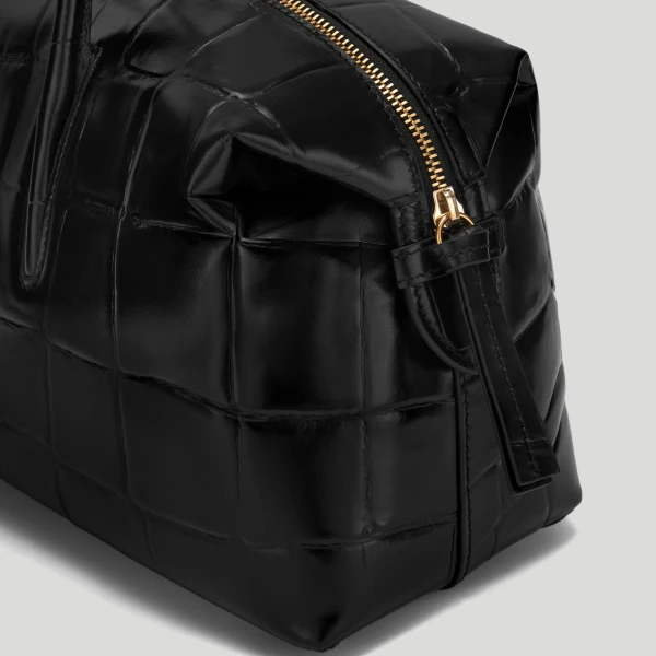 DeMellier The Midi Stockholm in Black Large Croc-Effect Top-Handle Bag, view 3 | Totes & Top-Handle Bags | Luxury Shoes 