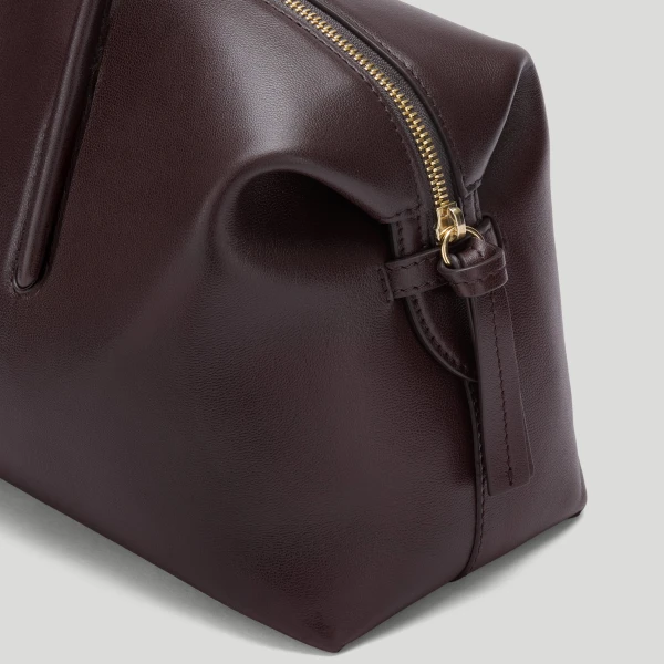 DeMellier The Midi Stockholm in Bordeaux Fine Grain Top-Handle Bag, view 3 | Totes & Top-Handle Bags | Luxury Shoes 