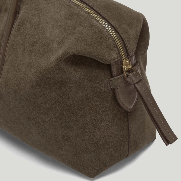 DeMellier The Midi Stockholm in Hazel Suede & Hazel Smooth Top-Handle Bag, view 3 | Totes & Top-Handle Bags | Luxury Shoes 