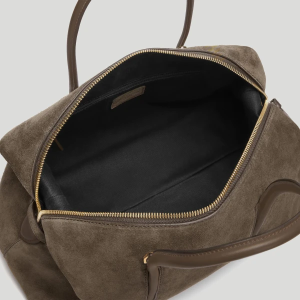DeMellier The Midi Stockholm in Hazel Suede & Hazel Smooth Top-Handle Bag, view 4 | Totes & Top-Handle Bags | Luxury Shoes 