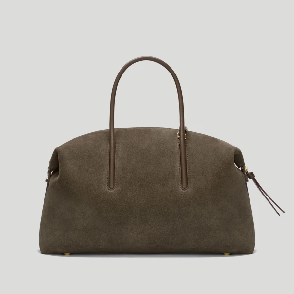 DeMellier The Midi Stockholm in Hazel Suede & Hazel Smooth Top-Handle Bag, view 5 | Totes & Top-Handle Bags | Luxury Shoes 