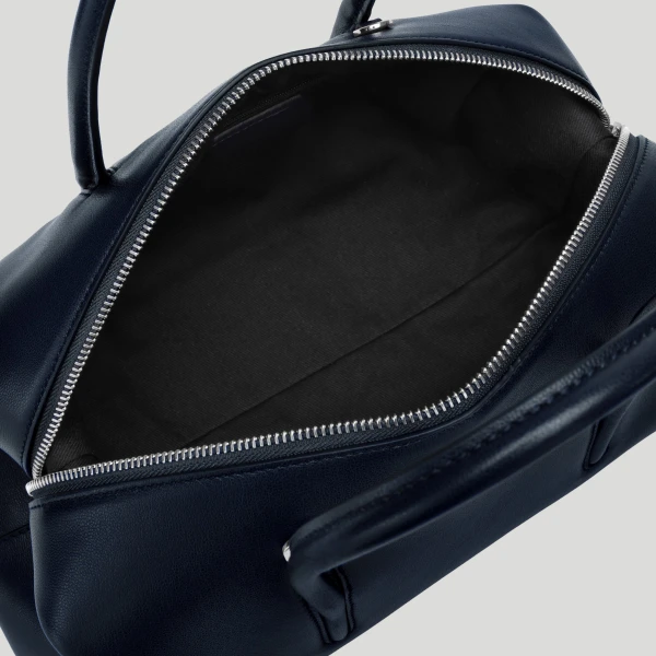 DeMellier The Midi Stockholm in Midnight Blue Fine Grain Top-Handle Bag, view 4 | Totes & Top-Handle Bags | Luxury Shoes 