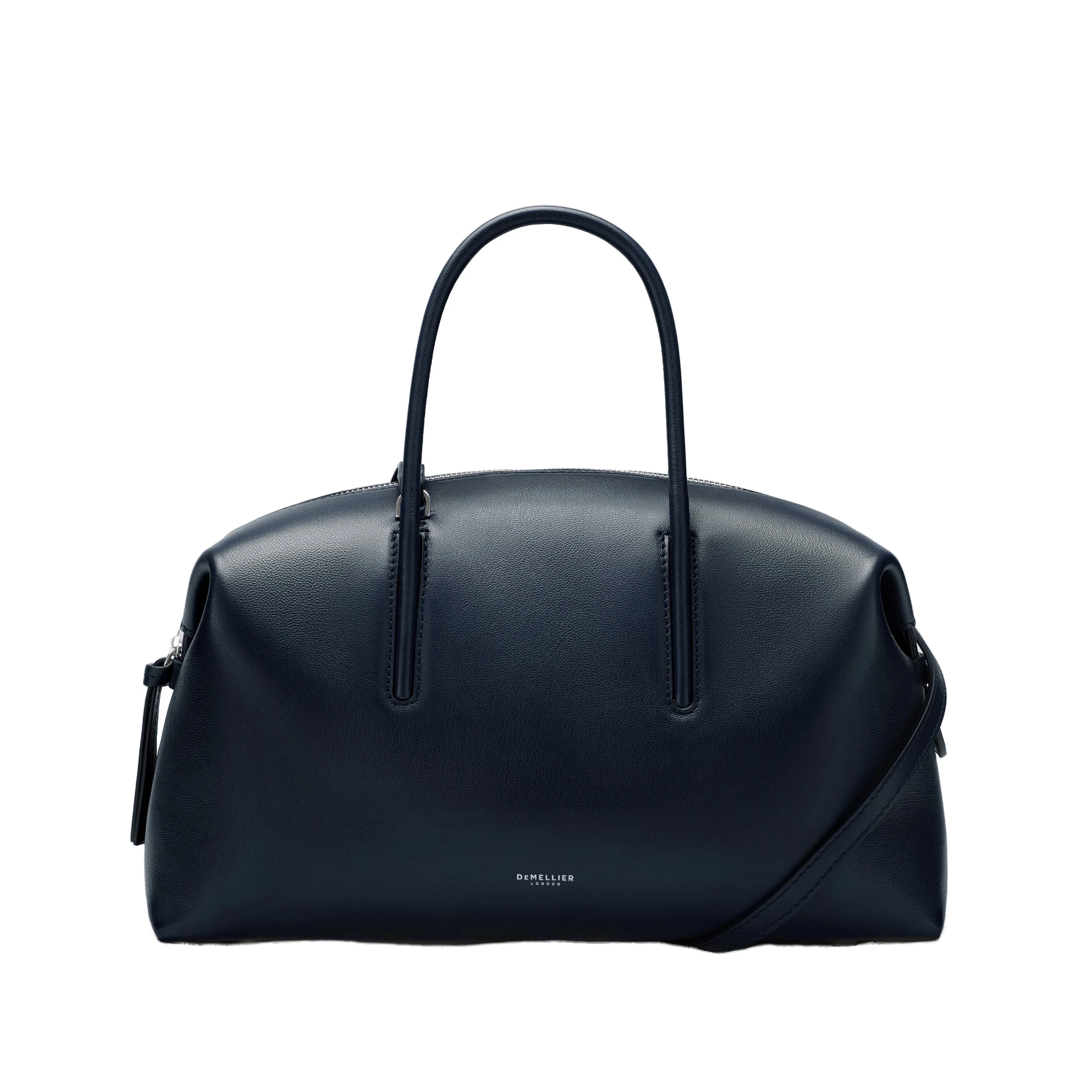 DeMellier The Midi Stockholm in Midnight Blue Fine Grain Top-Handle Bag DeMellier The Midi Stockholm in Midnight Blue Fine Grain Top-Handle Bag | Totes & Top-Handle Bags | Luxury Shoes