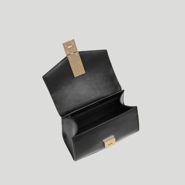 DeMellier The Nano Montreal in Black Smooth Mini Bag, view 3 | Mini Bags | Luxury Shoes 