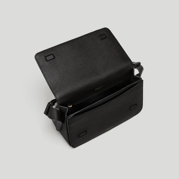 DeMellier The New York Crossbody in Black Small Grain Crossbody Bag, view 4 | Shoulder & Crossbody Bags | Luxury Shoes 
