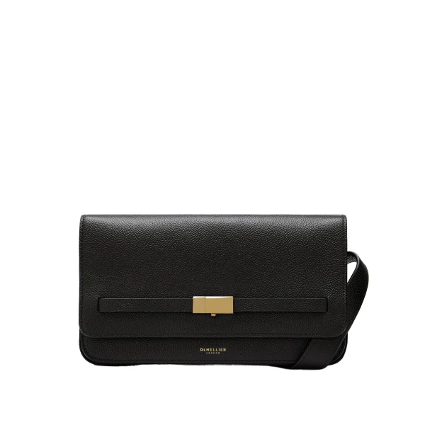 DeMellier The New York Crossbody in Black Small Grain Crossbody Bag | Shoulder & Crossbody Bags | Luxury Shoes 