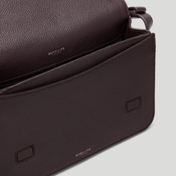 DeMellier The New York Crossbody in Bordeaux Small Grain Crossbody Bag, view 2 | Shoulder & Crossbody Bags | Luxury Shoes 