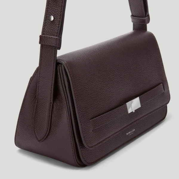DeMellier The New York Crossbody in Bordeaux Small Grain Crossbody Bag, view 4 | Shoulder & Crossbody Bags | Luxury Shoes 