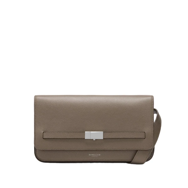 DeMellier The New York Crossbody in Dark Taupe Small Grain Crossbody Bag | Shoulder & Crossbody Bags | Luxury Shoes 