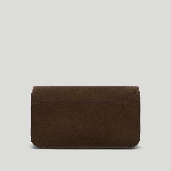 DeMellier The New York Crossbody in Mocha Suede Crossbody Bag, view 6 | Shoulder & Crossbody Bags | Luxury Shoes 