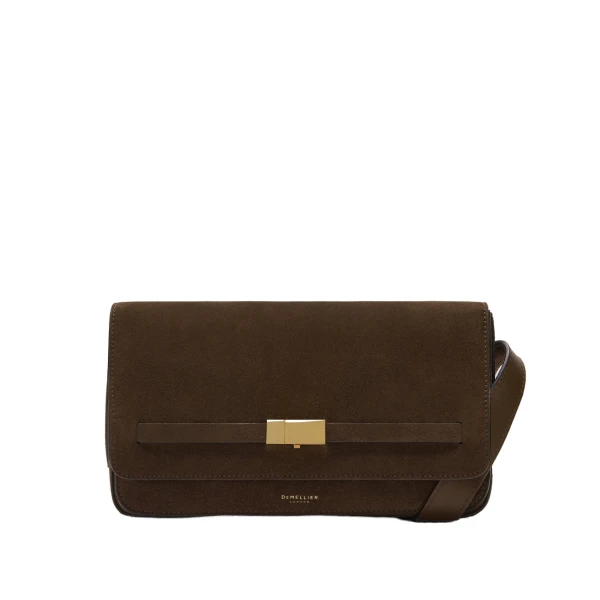 DeMellier The New York Crossbody in Mocha Suede Crossbody Bag | Shoulder & Crossbody Bags | Luxury Shoes 