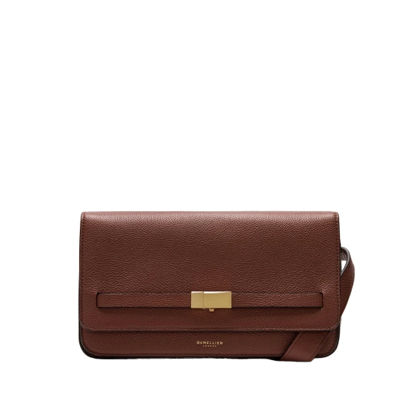 DeMellier The New York Crossbody in Warm Brown Small Grain Crossbody Bag | Shoulder & Crossbody Bags | Luxury Shoes 