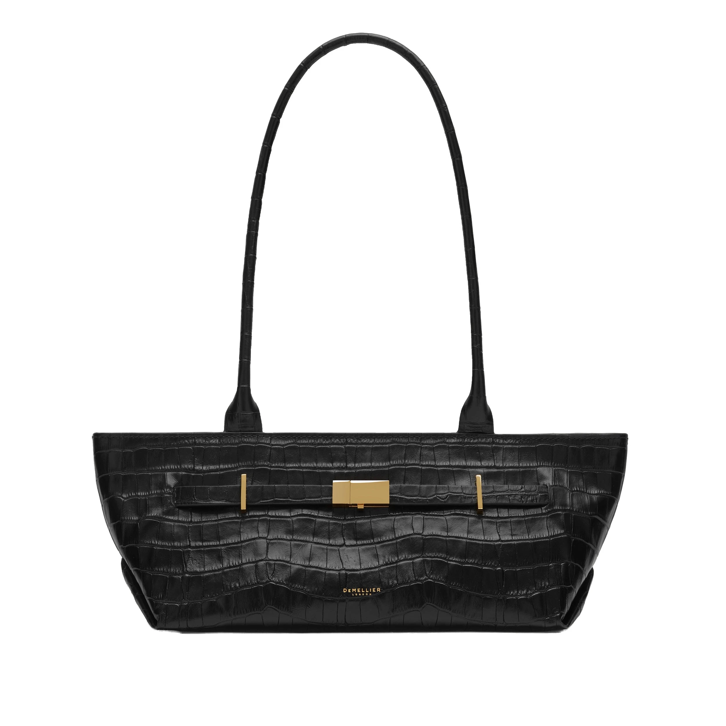 DeMellier The New York Shoulder in Black Croc-Effect Shoulder Bag DeMellier The New York Shoulder in Black Croc-Effect Shoulder Bag | Shoulder & Crossbody Bags | Luxury Shoes