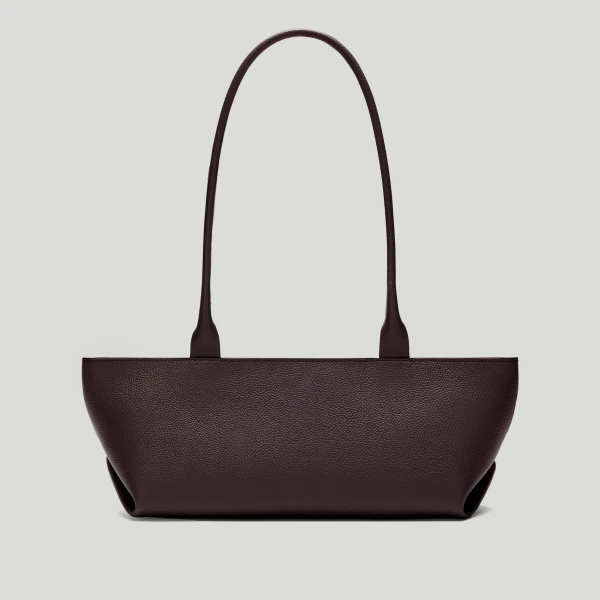 DeMellier The New York Shoulder in Bordeaux Small Grain Shoulder Bag, view 5 | Shoulder & Crossbody Bags | Luxury Shoes 
