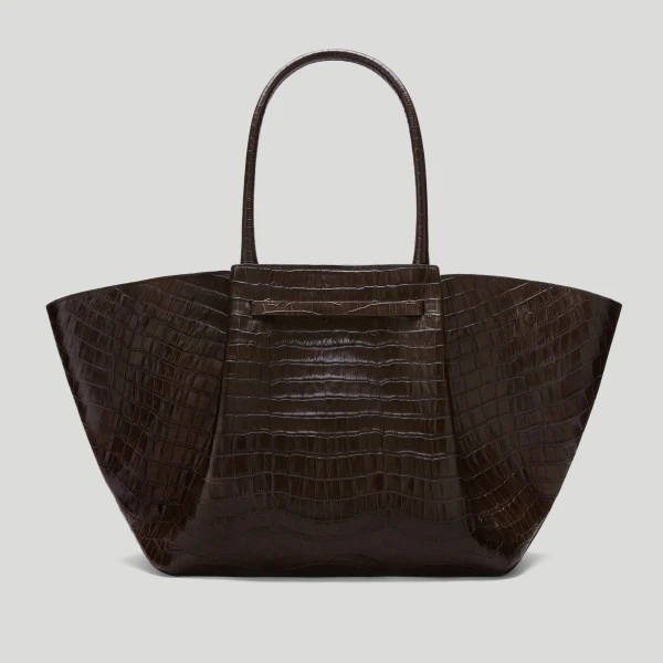 DeMellier The New York in Dark Chocolate Croc-Effect Shoulder Bag, view 6 | Shoulder & Crossbody Bags | Luxury Shoes 