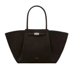 DeMellier The New York in Dark Chocolate Suede Shoulder Bag DeMellier The New York in Dark Chocolate Suede Shoulder Bag | Shoulder & Crossbody Bags | Luxury Shoes