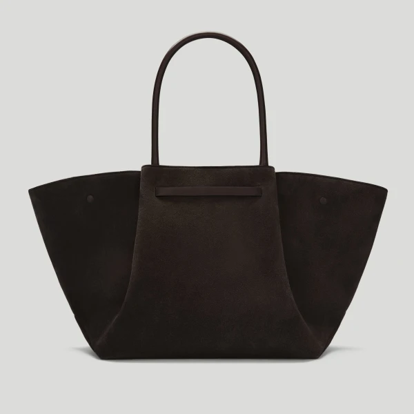 DeMellier The New York in Dark Chocolate Suede Shoulder Bag, view 5 | Shoulder & Crossbody Bags | Luxury Shoes 