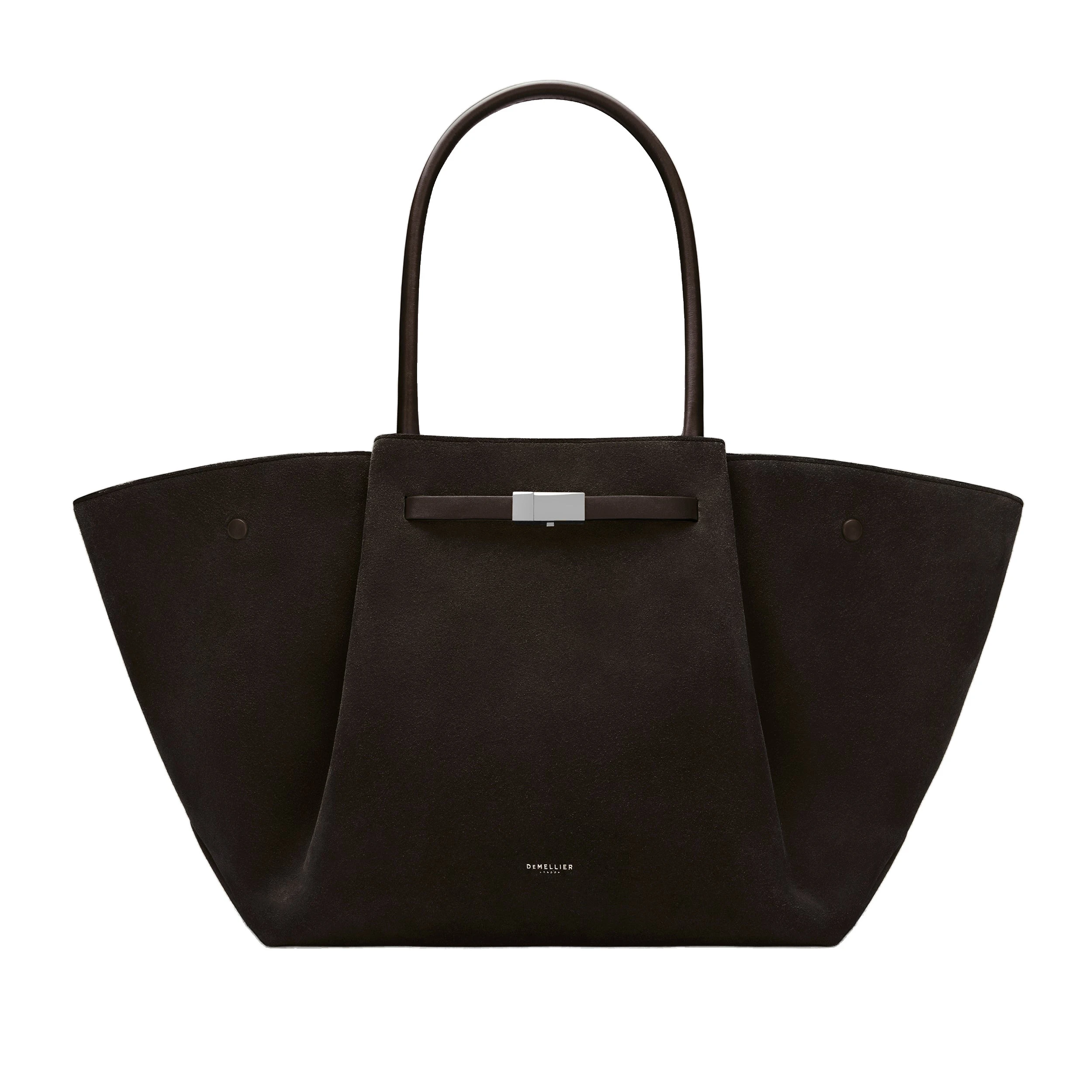 DeMellier The New York in Dark Chocolate Suede Shoulder Bag DeMellier The New York in Dark Chocolate Suede Shoulder Bag | Shoulder & Crossbody Bags | Luxury Shoes