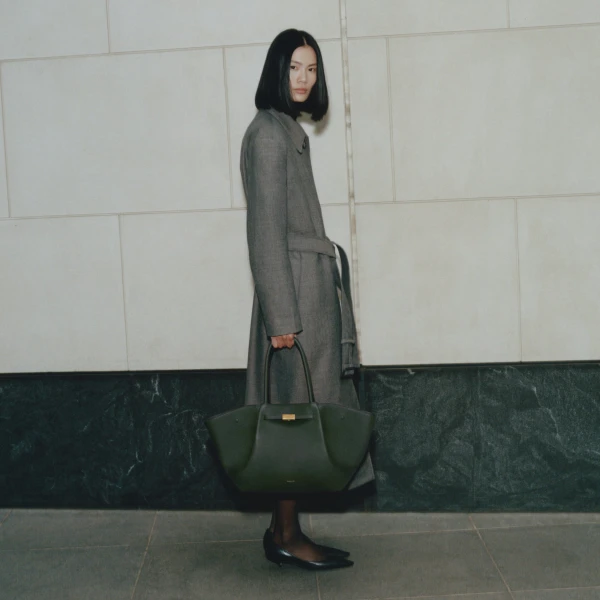 DeMellier The New York in Dark Green Small Grain Shoulder Bag, view 2 | Shoulder & Crossbody Bags | Luxury Shoes 