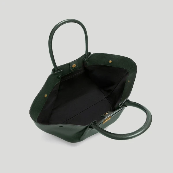 DeMellier The New York in Dark Green Small Grain Shoulder Bag, view 4 | Shoulder & Crossbody Bags | Luxury Shoes 