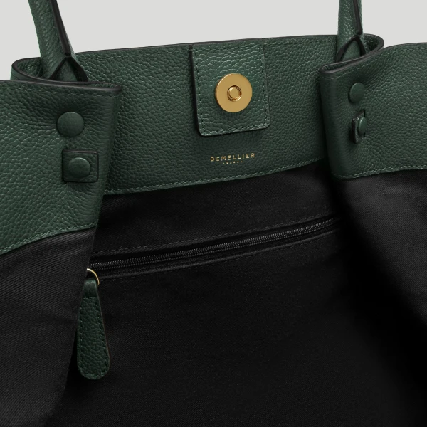 DeMellier The New York in Dark Green Small Grain Shoulder Bag, view 5 | Shoulder & Crossbody Bags | Luxury Shoes 