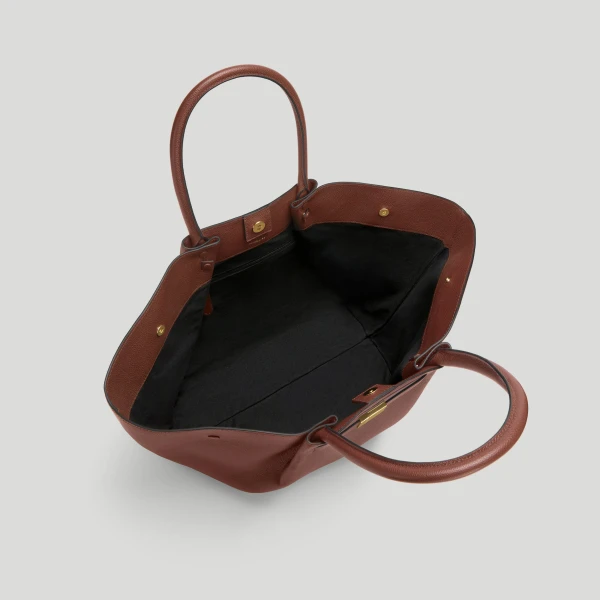 DeMellier The New York in Warm Brown Small Grain Shoulder Bag, view 4 | Shoulder & Crossbody Bags | Luxury Shoes 