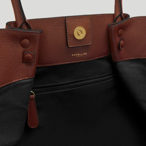 DeMellier The New York in Warm Brown Small Grain Shoulder Bag, view 5 | Shoulder & Crossbody Bags | Luxury Shoes 