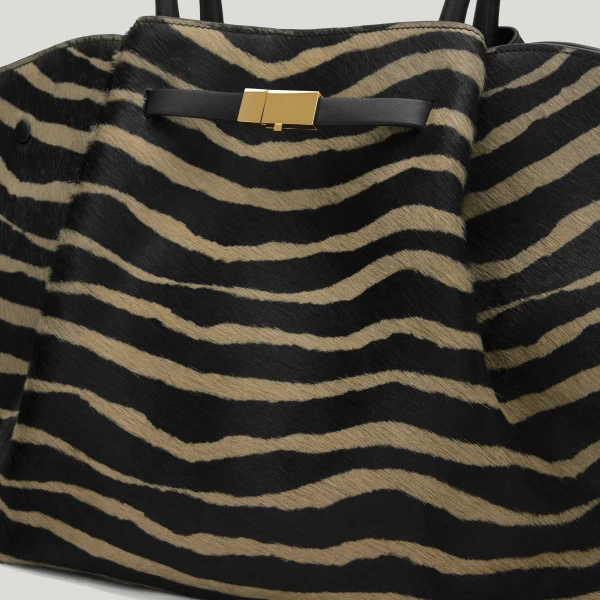 DeMellier The New York in Zebra-Effect Hair Calf Shoulder Bag, view 2 | Shoulder & Crossbody Bags | Luxury Shoes 