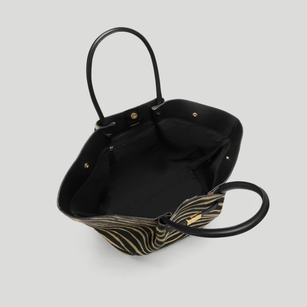 DeMellier The New York in Zebra-Effect Hair Calf Shoulder Bag, view 3 | Shoulder & Crossbody Bags | Luxury Shoes 
