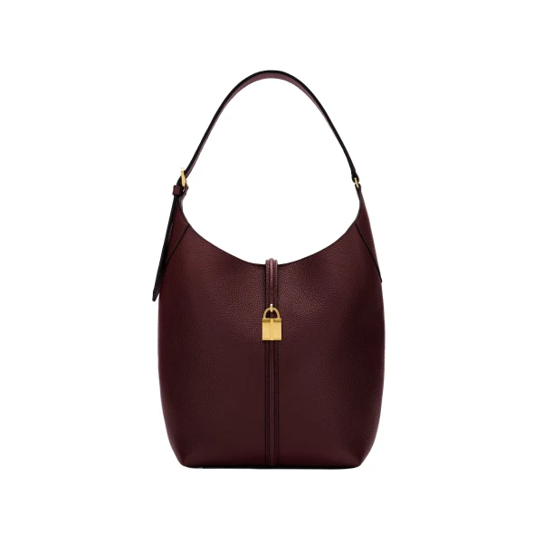 The Siena Bucket in Burgundy Small Grain Bucket Bag