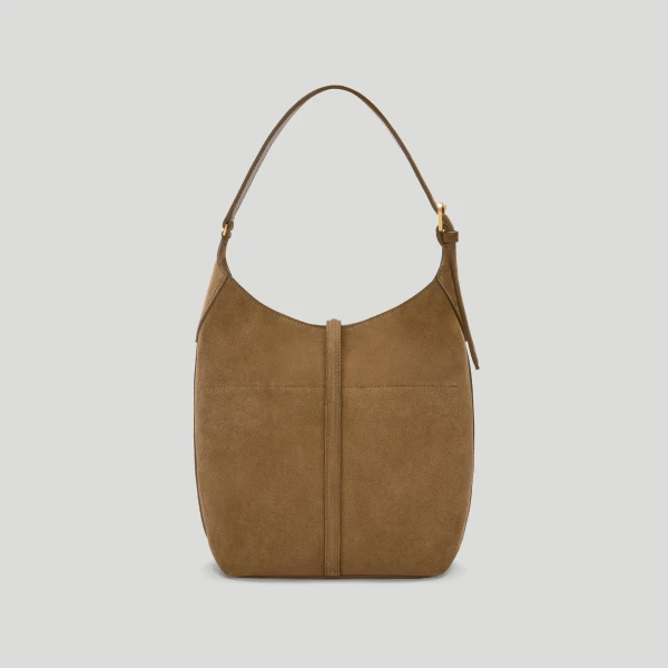 DeMellier The Siena Bucket in Tobacco Suede Bucket Bag, view 5 | Bucket Bags | Luxury Shoes 