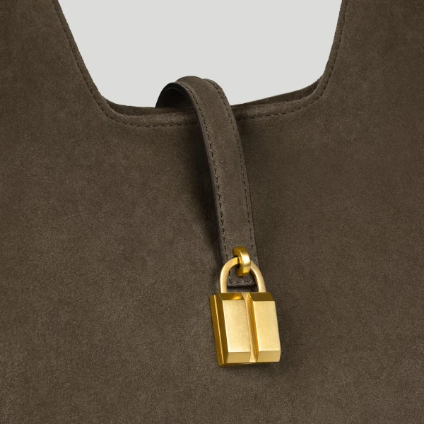 DeMellier The Siena Crossbody in Hazel Suede Crossbody Bag, view 2 | Shoulder & Crossbody Bags | Luxury Shoes 