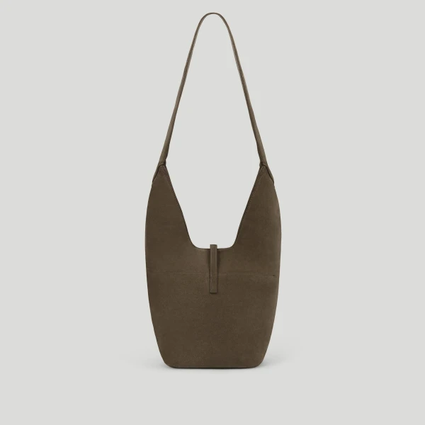 DeMellier The Siena Crossbody in Hazel Suede Crossbody Bag, view 5 | Shoulder & Crossbody Bags | Luxury Shoes 