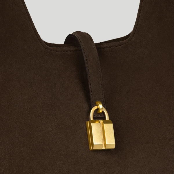 DeMellier The Siena Crossbody in Mocha Suede Crossbody Bag, view 2 | Shoulder & Crossbody Bags | Luxury Shoes 