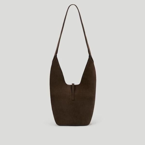 DeMellier The Siena Crossbody in Mocha Suede Crossbody Bag, view 5 | Shoulder & Crossbody Bags | Luxury Shoes 