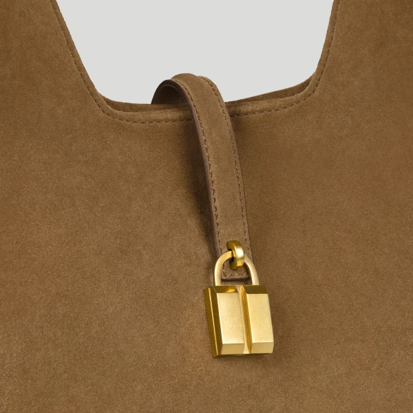 DeMellier The Siena Crossbody in Tobacco Suede Crossbody Bag, view 2 | Shoulder & Crossbody Bags | Luxury Shoes 