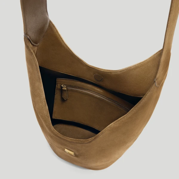 DeMellier The Siena Crossbody in Tobacco Suede Crossbody Bag, view 4 | Shoulder & Crossbody Bags | Luxury Shoes 