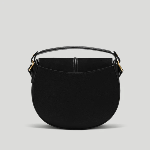 DeMellier The Siena Saddle in Black Suede Crossbody Bag, view 6 | Shoulder & Crossbody Bags | Luxury Shoes 