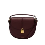 DeMellier The Siena Saddle in Burgundy Small Grain Crossbody Bag | Shoulder & Crossbody Bags | Luxury Shoes 