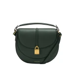 DeMellier The Siena Saddle in Dark Green Small Grain Crossbody Bag | Shoulder & Crossbody Bags | Luxury Shoes 