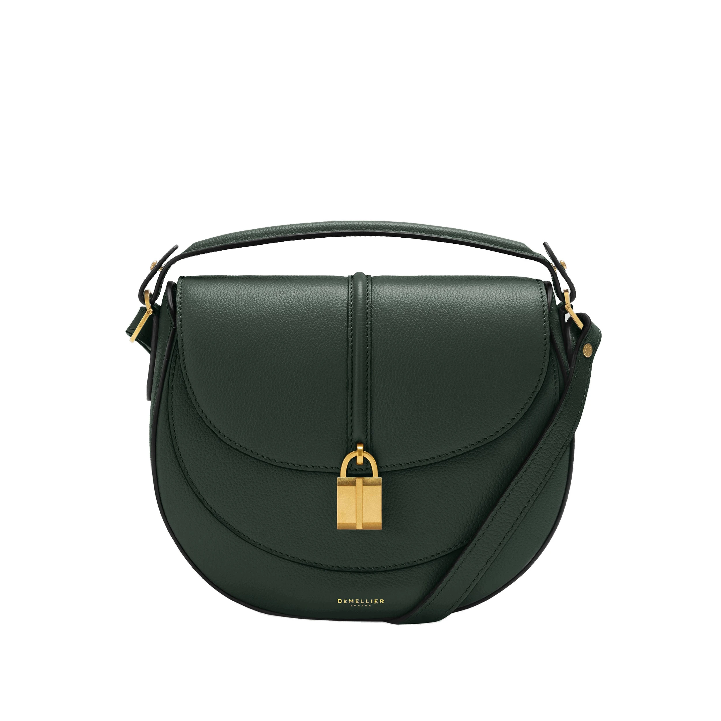 DeMellier The Siena Saddle in Dark Green Small Grain Crossbody Bag DeMellier The Siena Saddle in Dark Green Small Grain Crossbody Bag | Shoulder & Crossbody Bags | Luxury Shoes