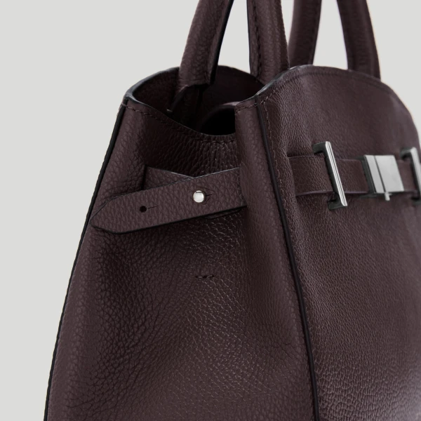 DeMellier The Small Hudson in Bordeaux Small Grain Crossbody Bag, view 2 | Shoulder & Crossbody Bags | Luxury Shoes 