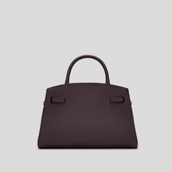 DeMellier The Small Hudson in Bordeaux Small Grain Crossbody Bag, view 5 | Shoulder & Crossbody Bags | Luxury Shoes 