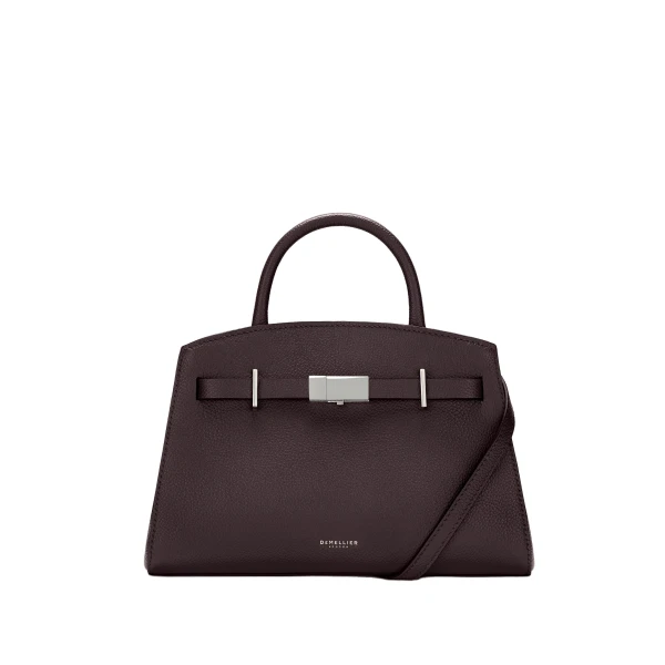 The Small Hudson in Bordeaux Small Grain Crossbody Bag