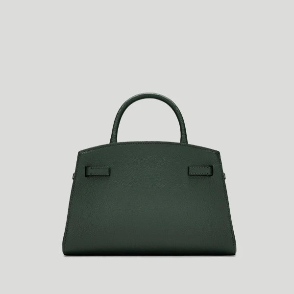 DeMellier The Small Hudson in Dark Green Small Grain Crossbody Bag, view 5 | Shoulder & Crossbody Bags | Luxury Shoes 