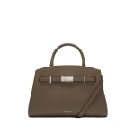 DeMellier The Small Hudson in Dark Taupe Small Grain Crossbody Bag | Shoulder & Crossbody Bags | Luxury Shoes 