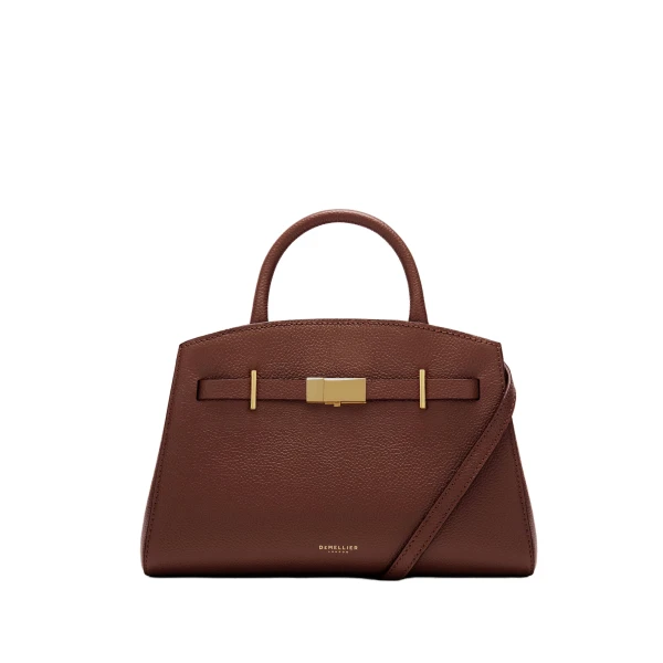 DeMellier The Small Hudson in Warm Brown Small Grain Crossbody Bag | Shoulder & Crossbody Bags | Luxury Shoes 